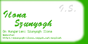 ilona szunyogh business card